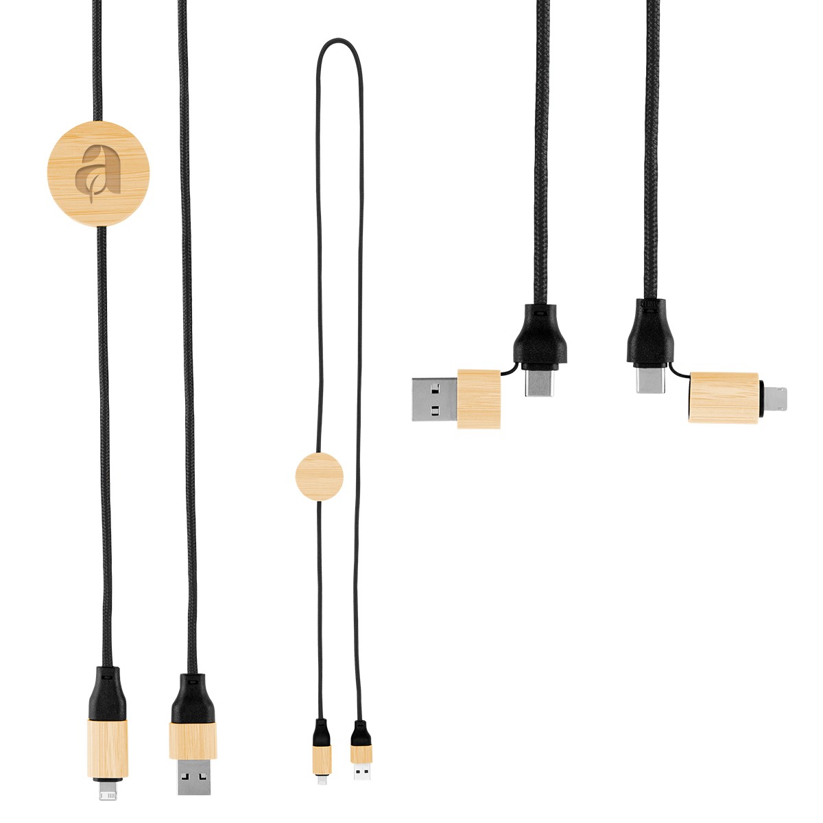 Picture of 3' 60w Bamboo & Rpet Fast Charging Cable