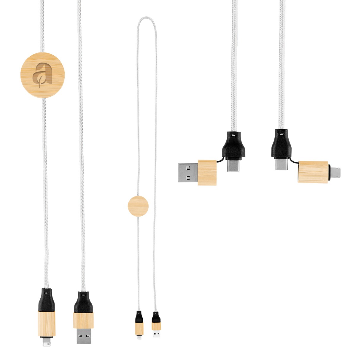 Picture of 3' 60w Bamboo & Rpet Fast Charging Cable