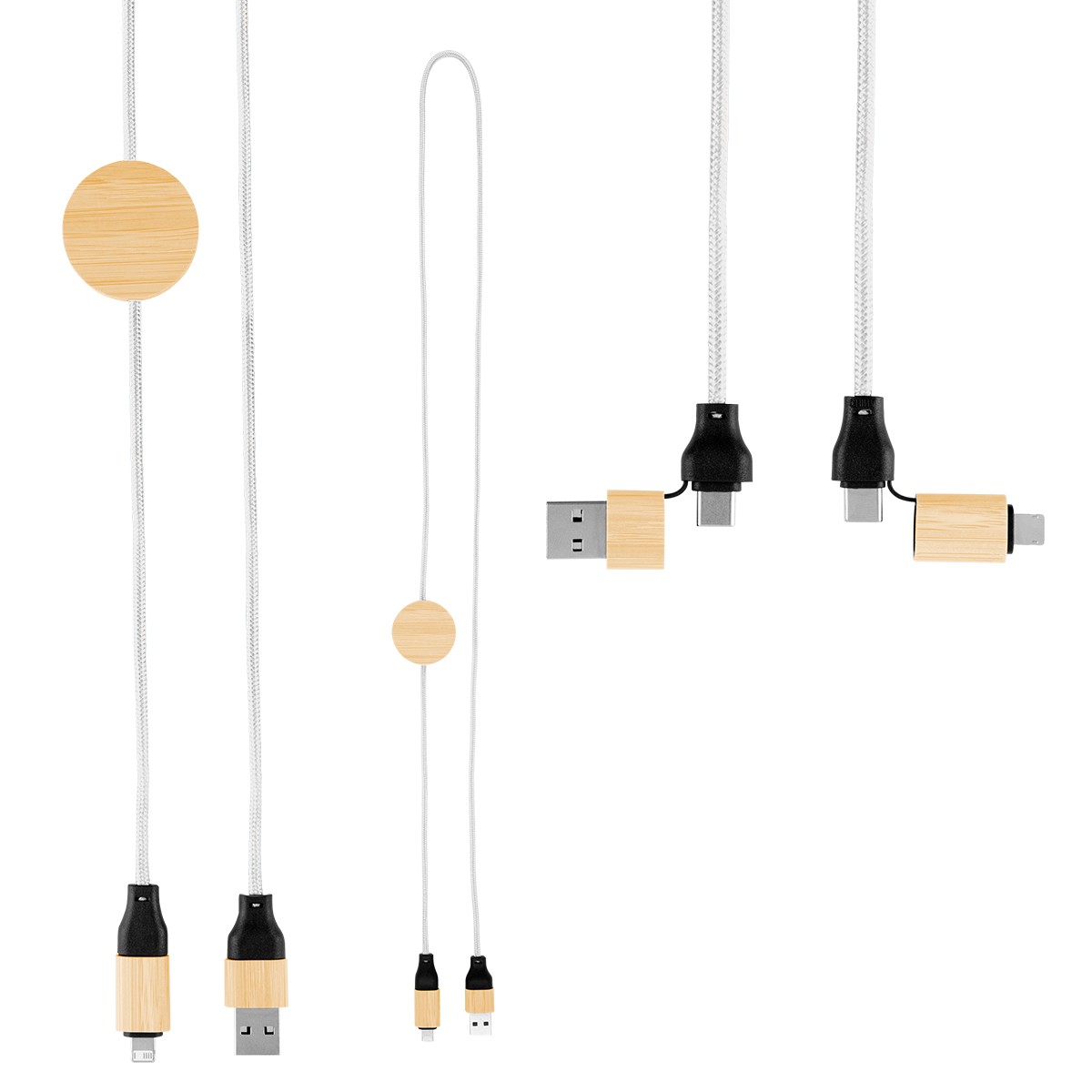 Picture of 3' 60w Bamboo & Rpet Fast Charging Cable