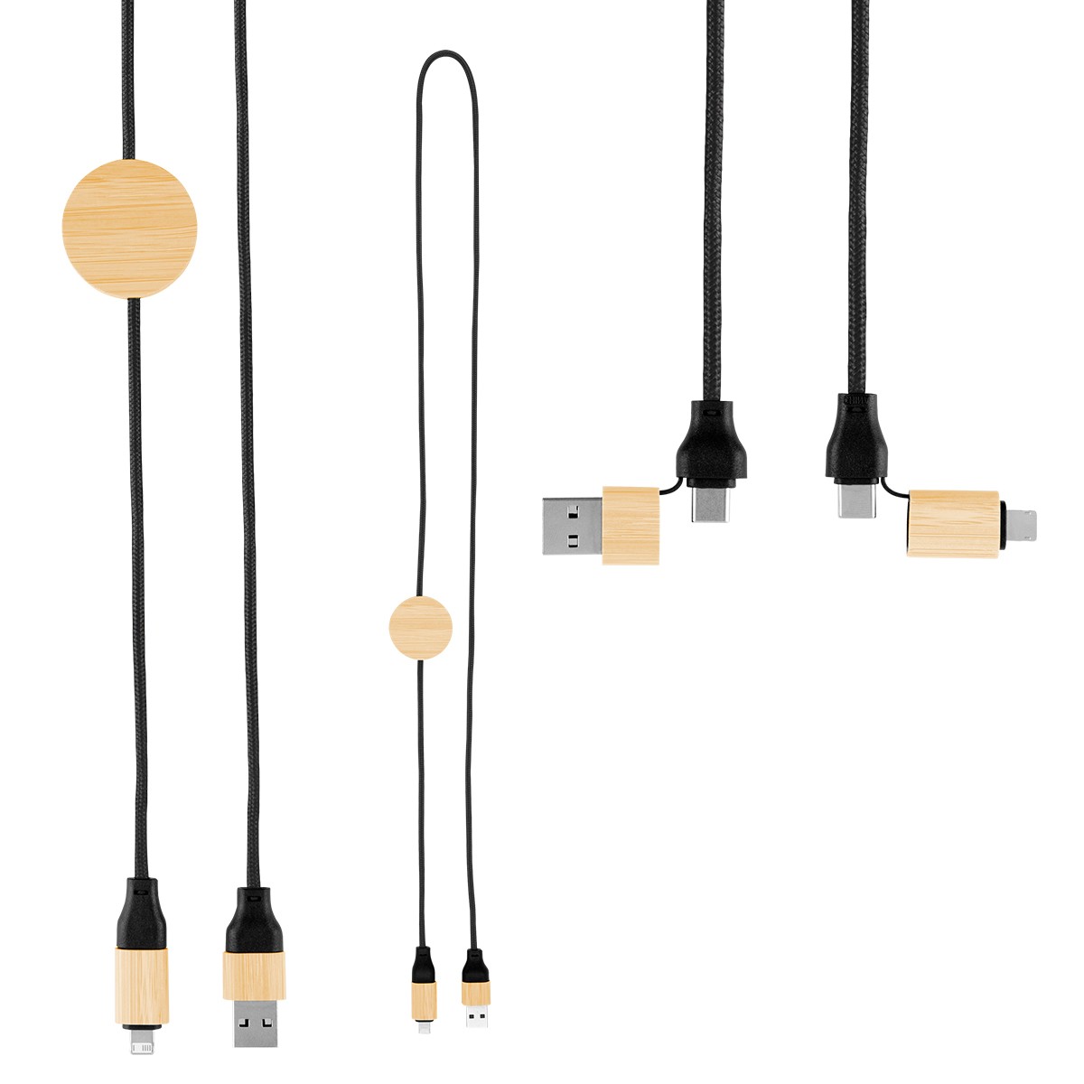 Picture of 3' 60w Bamboo & Rpet Fast Charging Cable