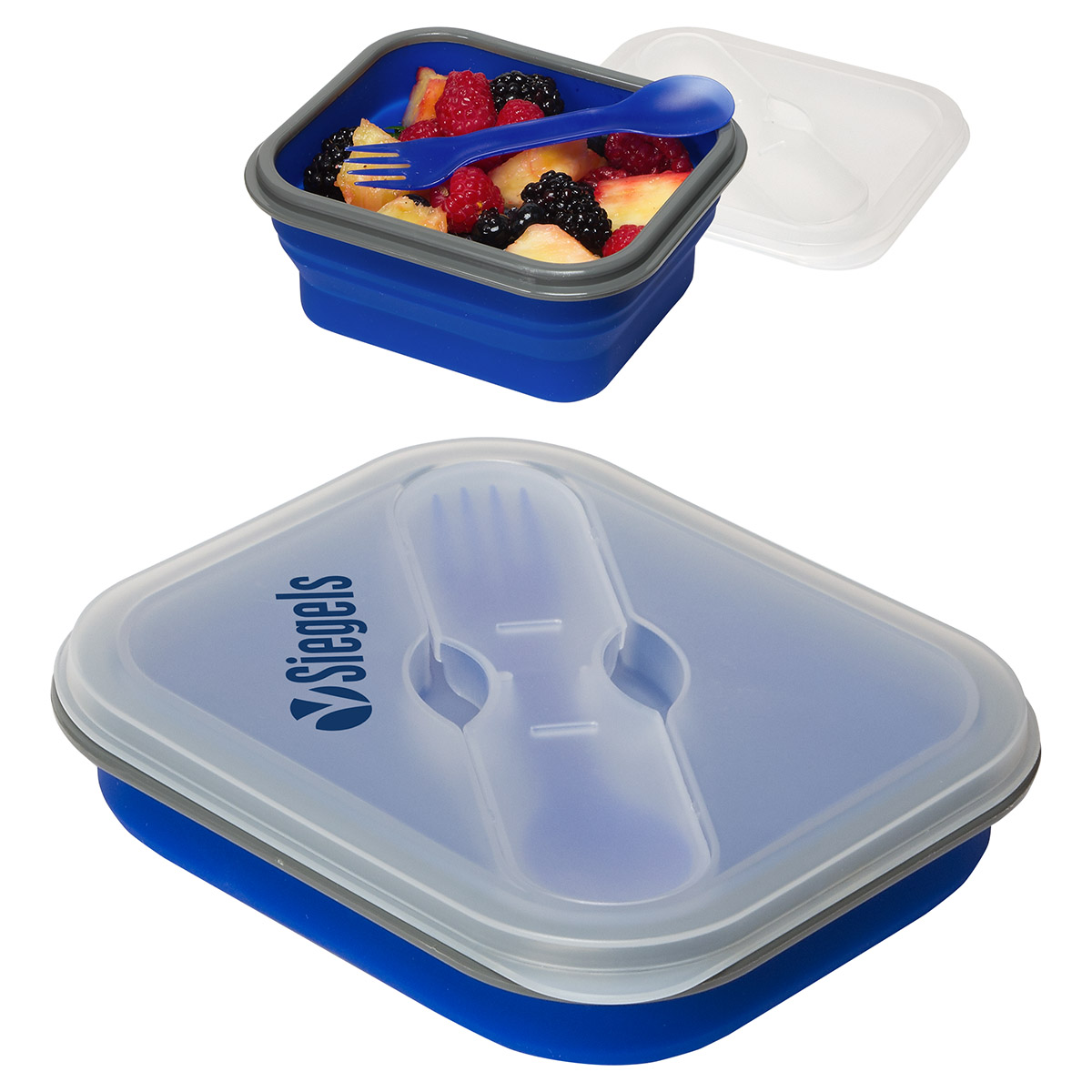 Picture of Collapsible Silicone Lunch Box with Fork & Spoon