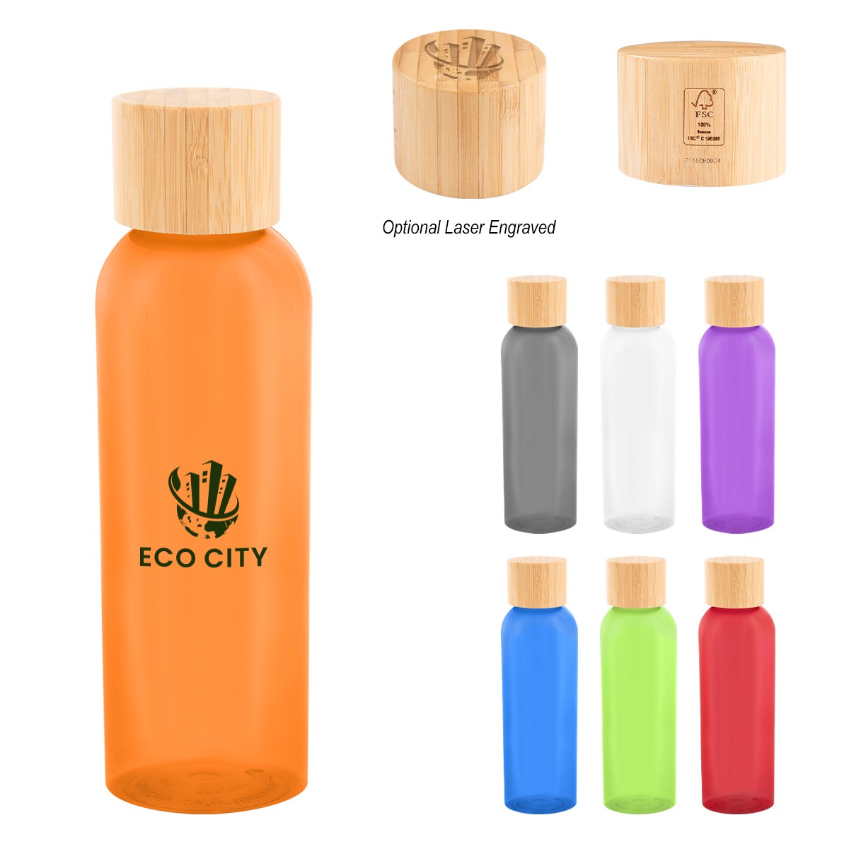 Picture of Kelly Rpet Bottle With Bamboo Lid