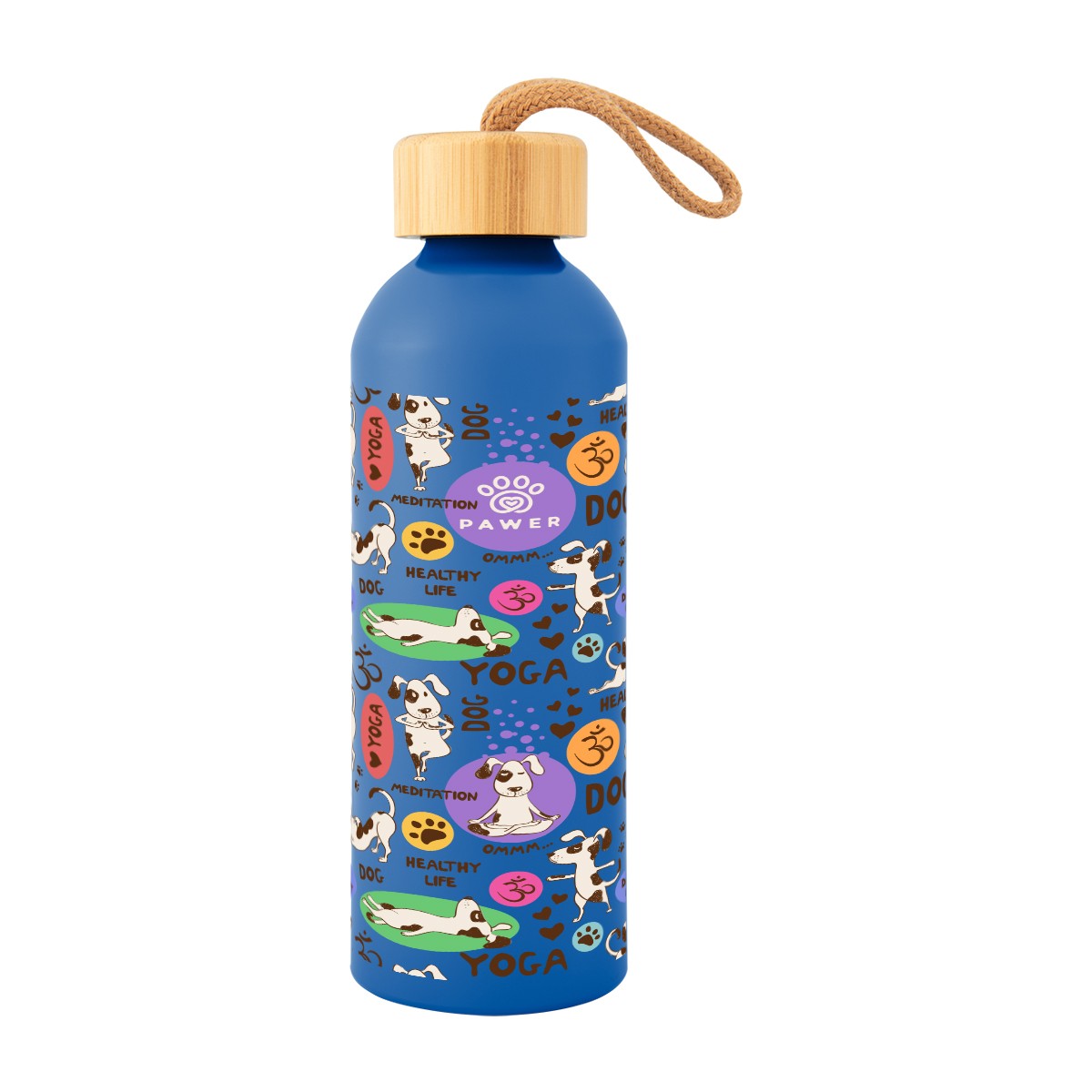 Picture of 25 Oz. Full Color Blaire Recycled Aluminum Bottle With Bamboo Lid