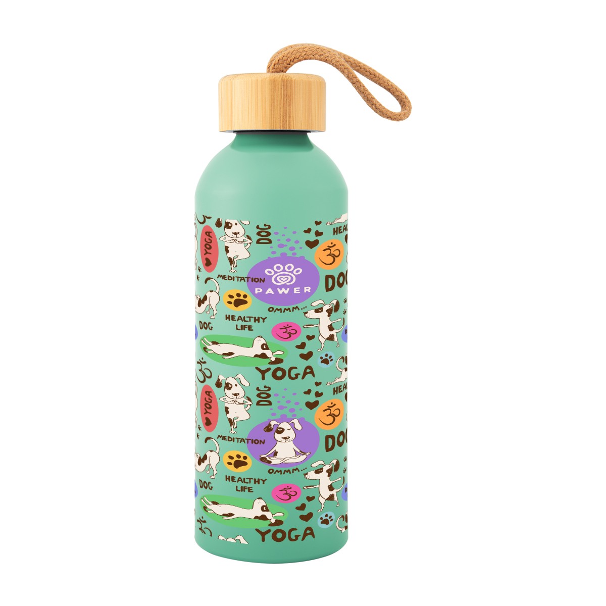 Picture of 25 Oz. Full Color Blaire Recycled Aluminum Bottle With Bamboo Lid