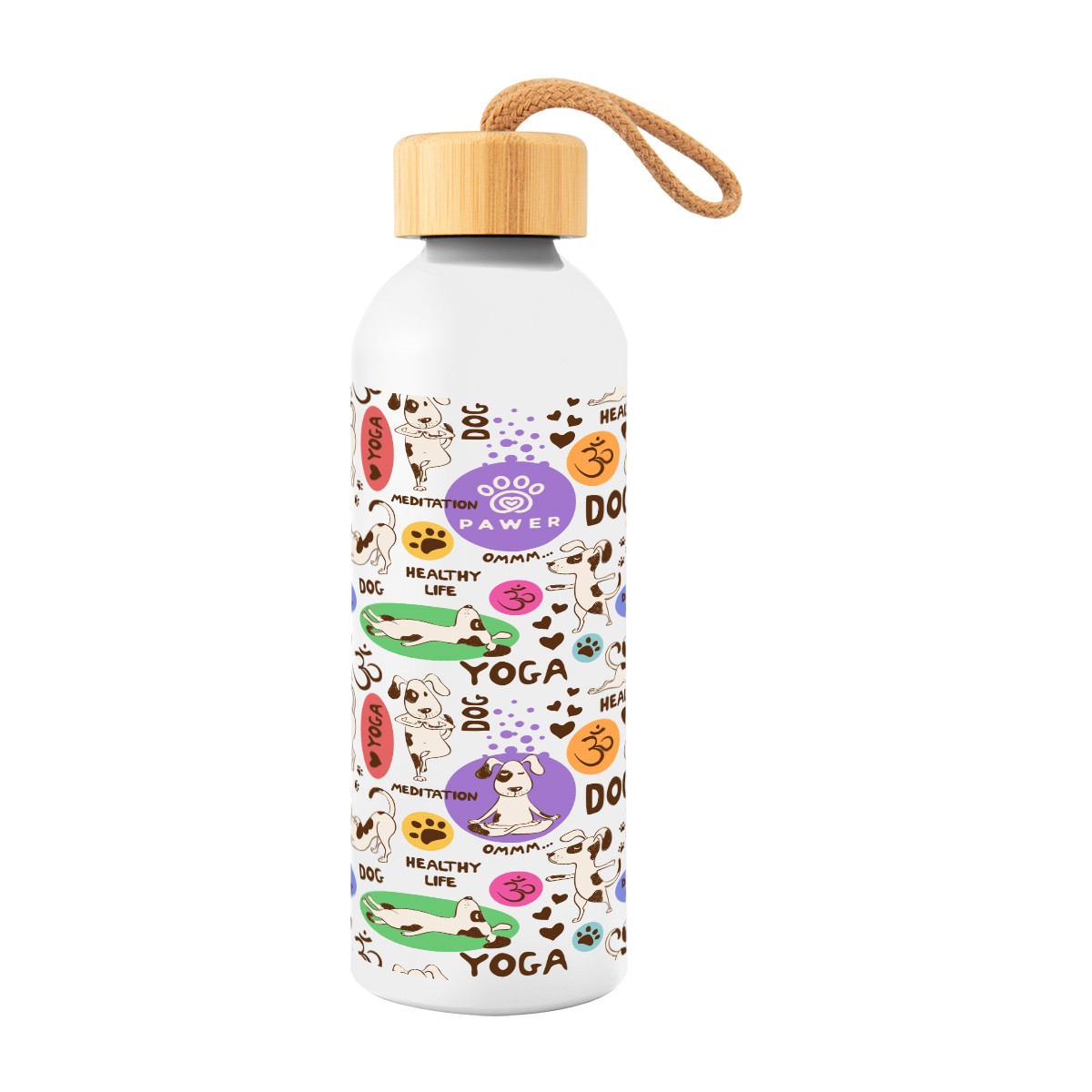 Picture of 25 Oz. Full Color Blaire Recycled Aluminum Bottle With Bamboo Lid