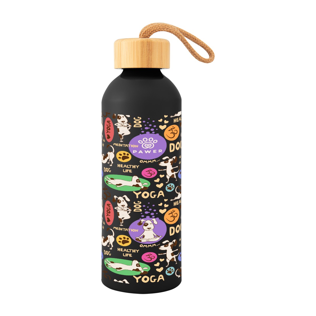 Picture of 25 Oz. Full Color Blaire Recycled Aluminum Bottle With Bamboo Lid