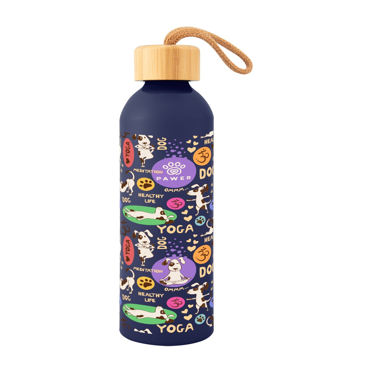 Picture of 25 Oz. Full Color Blaire Recycled Aluminum Bottle With Bamboo Lid