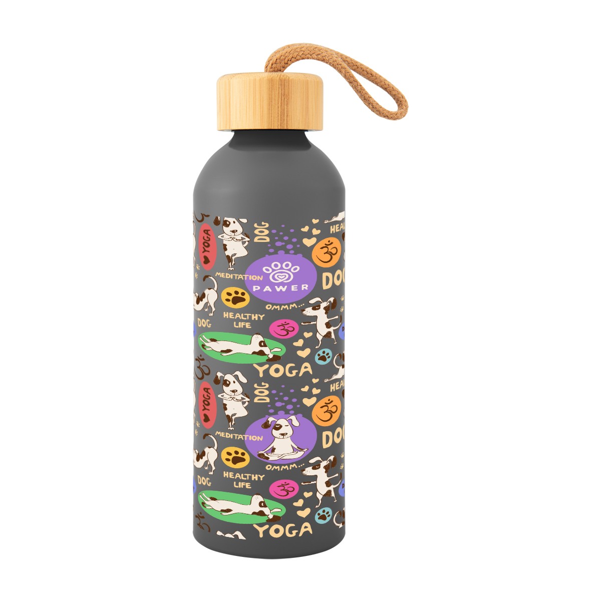 Picture of 25 Oz. Full Color Blaire Recycled Aluminum Bottle With Bamboo Lid