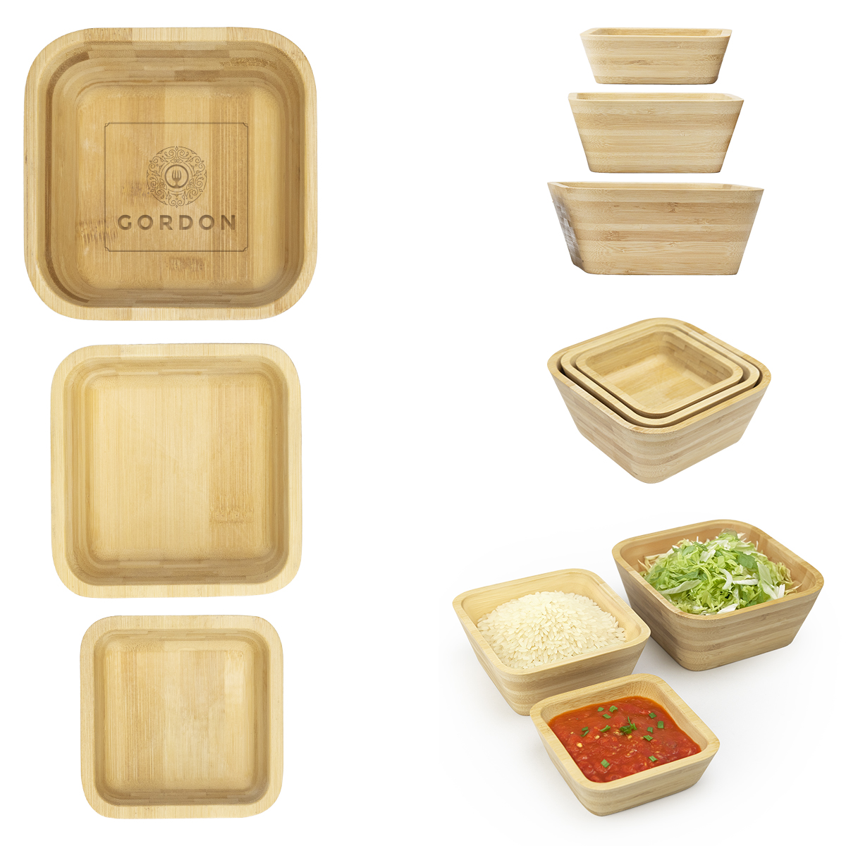 Picture of Bombay Bamboo Nesting Bowl Set