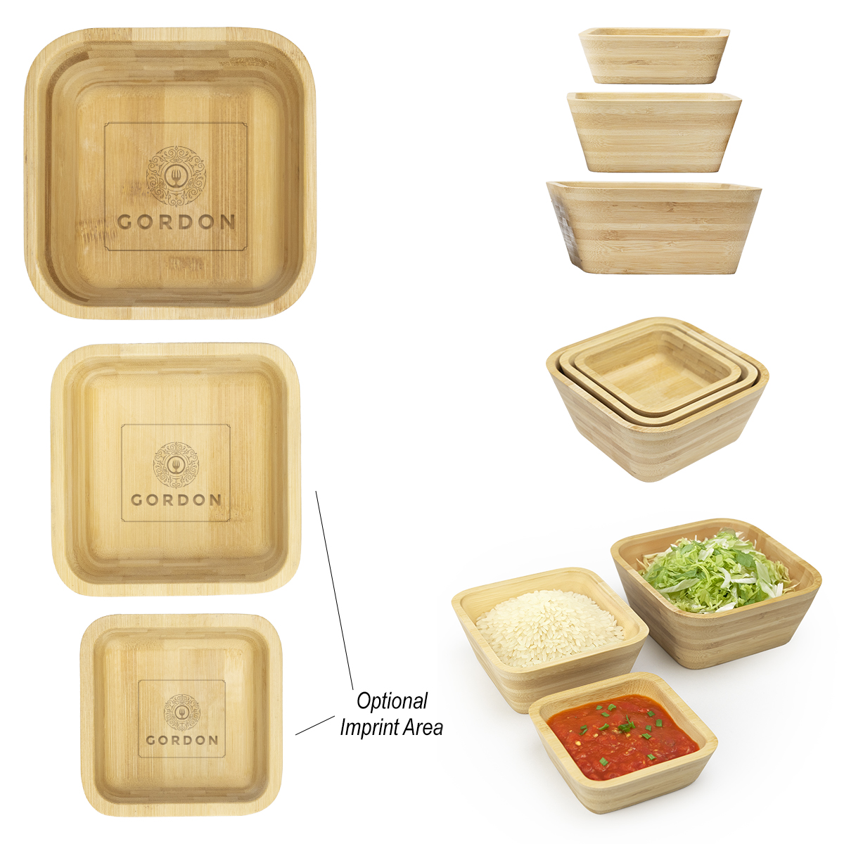 Picture of Bombay Bamboo Nesting Bowl Set