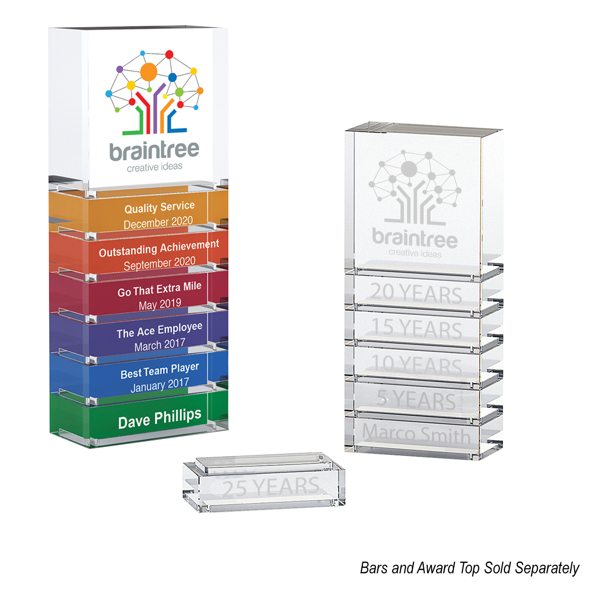 Picture of Stackable Clear Acrylic Bar Award
