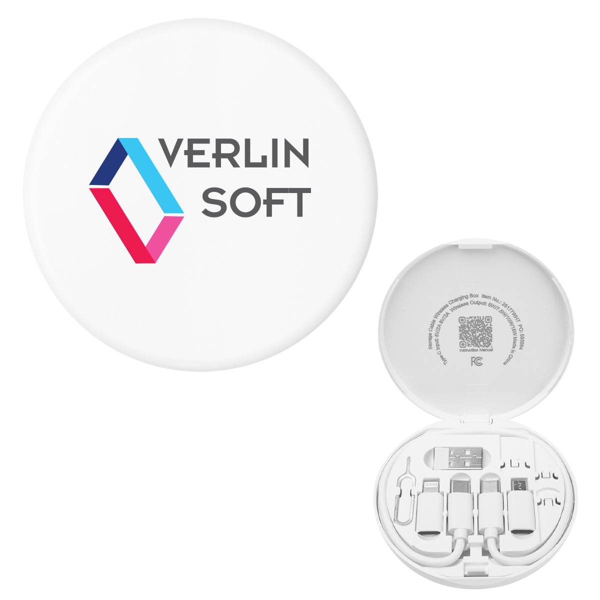 Picture of Charging Cord & Adapter Set In Wireless Charging Case