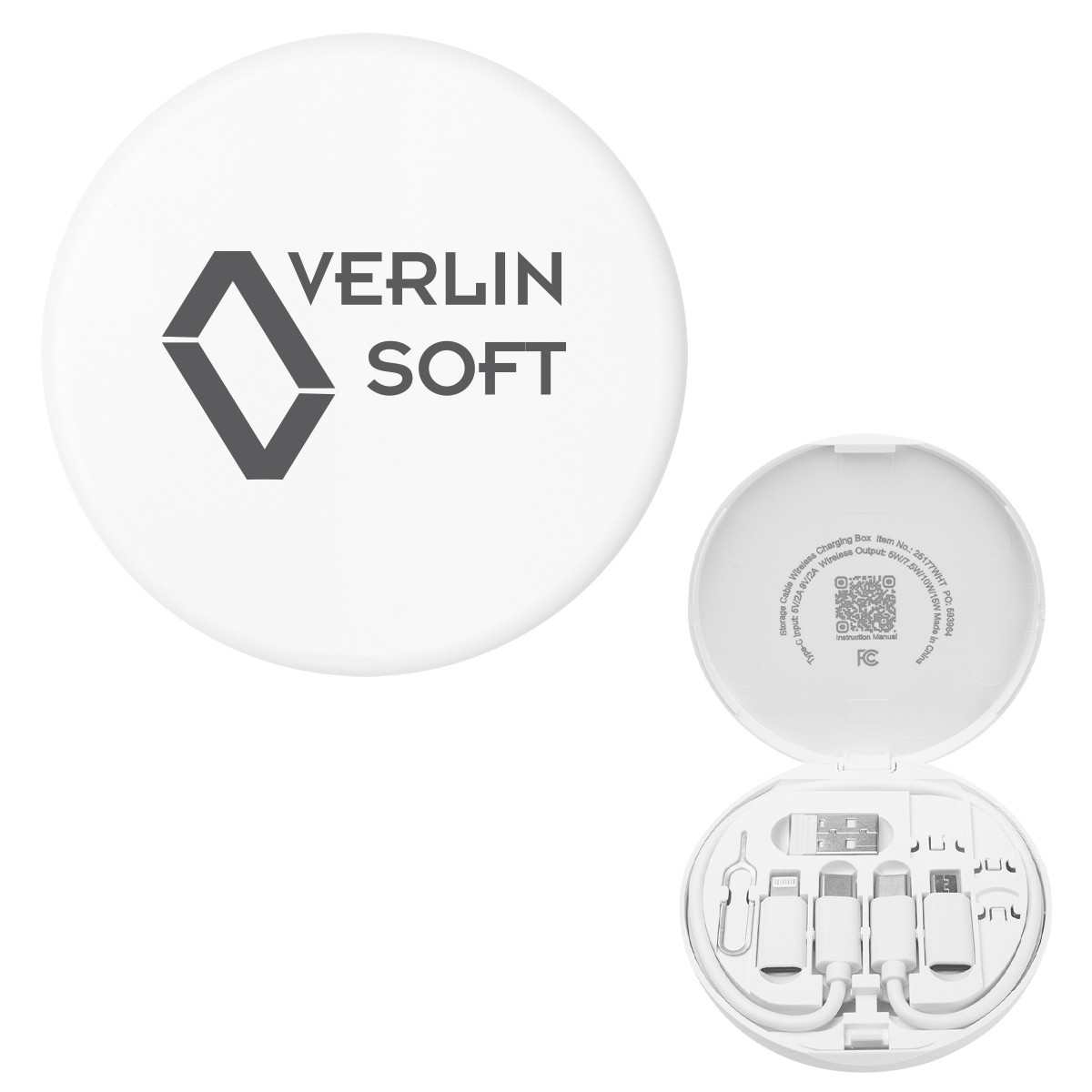 Picture of Charging Cord & Adapter Set In Wireless Charging Case