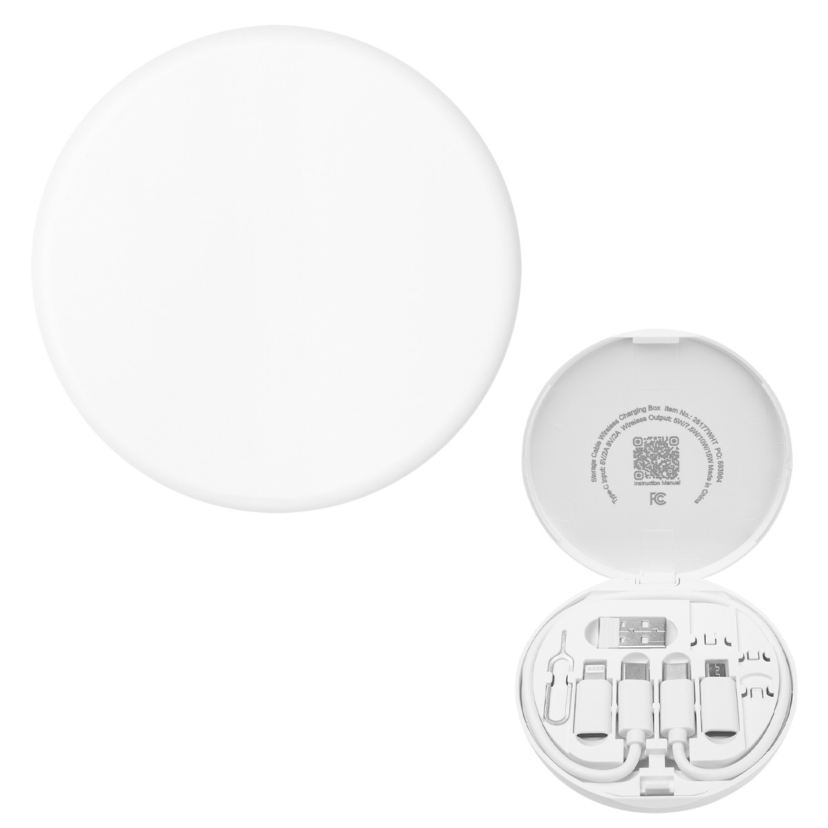 Picture of Charging Cord & Adapter Set In Wireless Charging Case