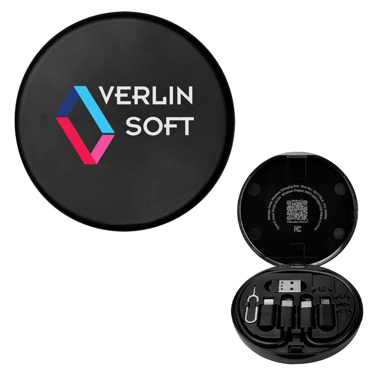 Picture of Charging Cord & Adapter Set In Wireless Charging Case