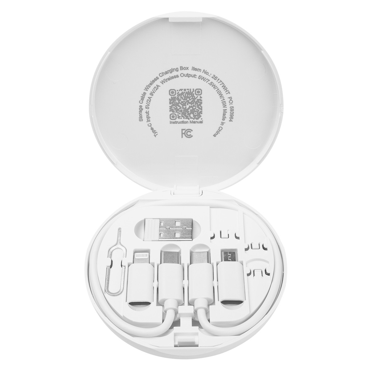 Picture of Charging Cord & Adapter Set In Wireless Charging Case