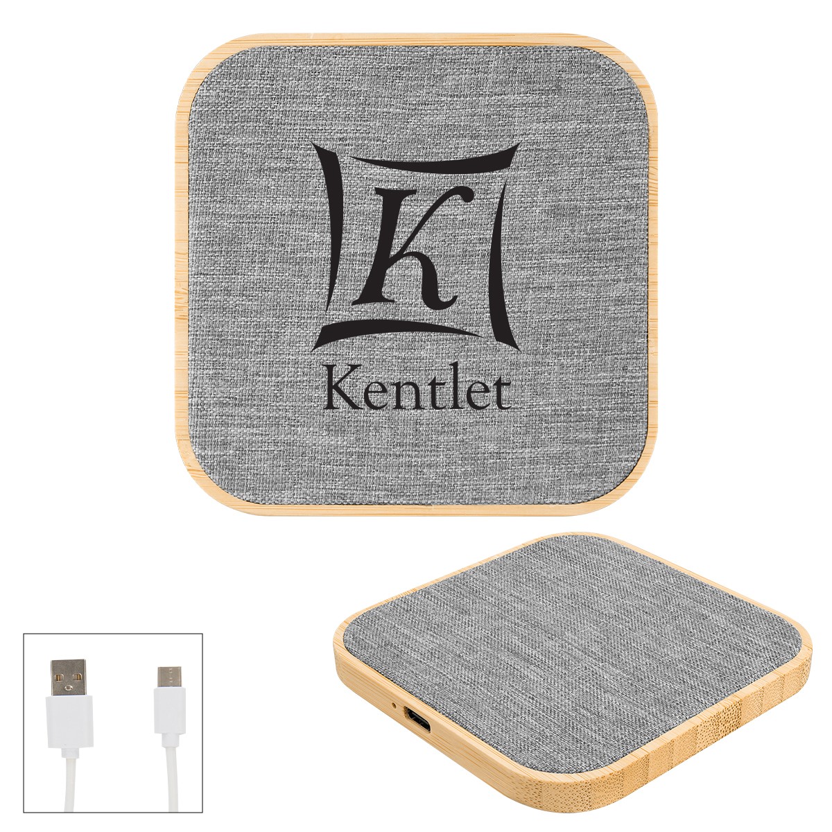 Picture of Bamboo & Rpet Fabric Wireless Charger