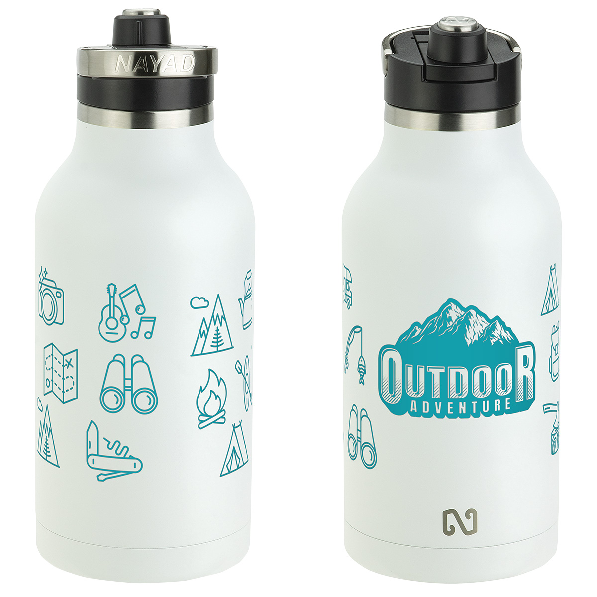 Picture of NAYAD® Traveler 64 oz Stainless Double-wall Bottle with Twist-Top Spout