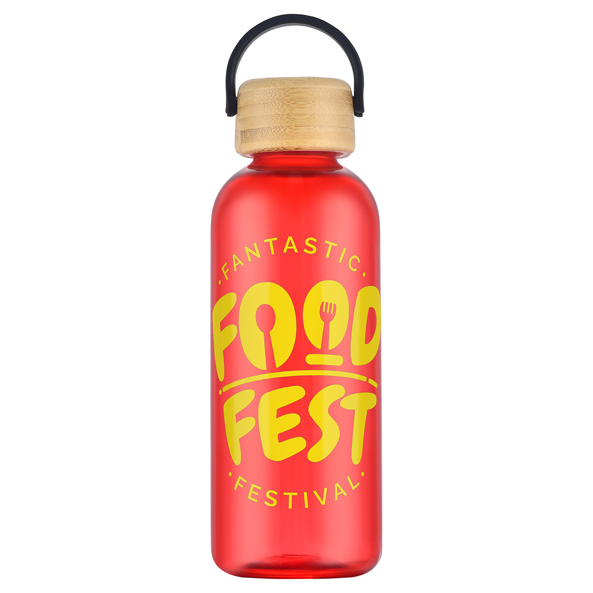 Picture of Sanzio 21 oz RPET Bottle with Bamboo Lid