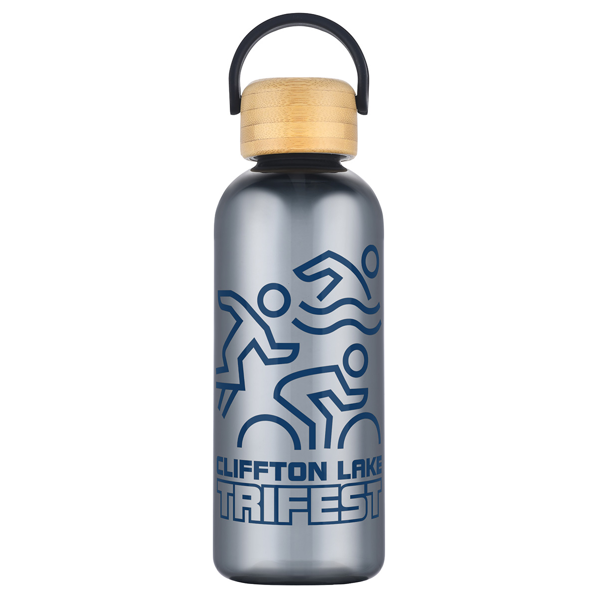 Picture of Sanzio 21 oz RPET Bottle with Bamboo Lid