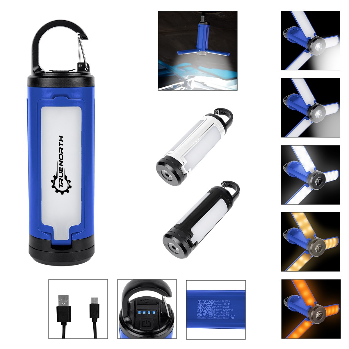Picture of Led Multi-function Rechargeable Lantern With Carabiner