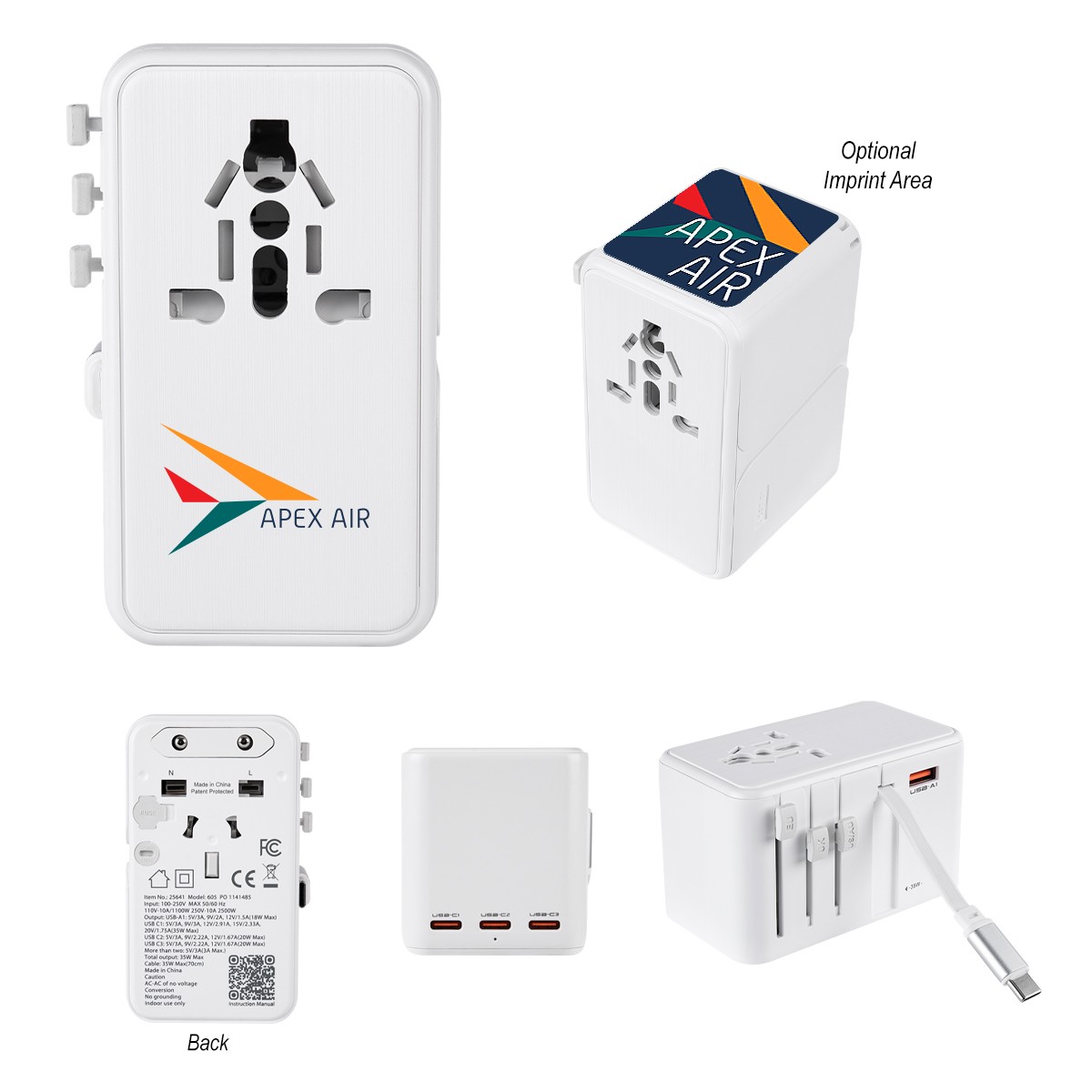 Picture of 35w International Travel Adapter & Charging Cable