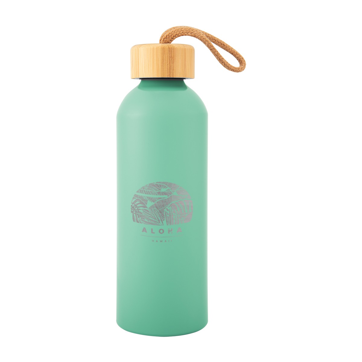 Picture of 25 Oz. Full Laser Blaire Recycled Aluminum Bottle With Bamboo Lid