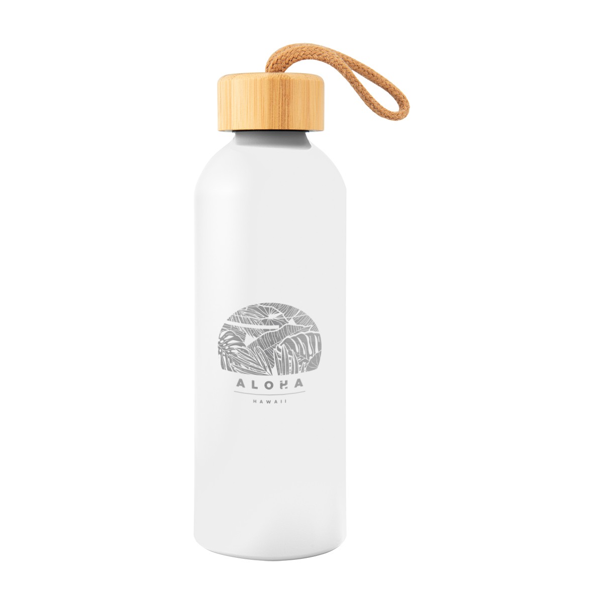 Picture of 25 Oz. Full Laser Blaire Recycled Aluminum Bottle With Bamboo Lid
