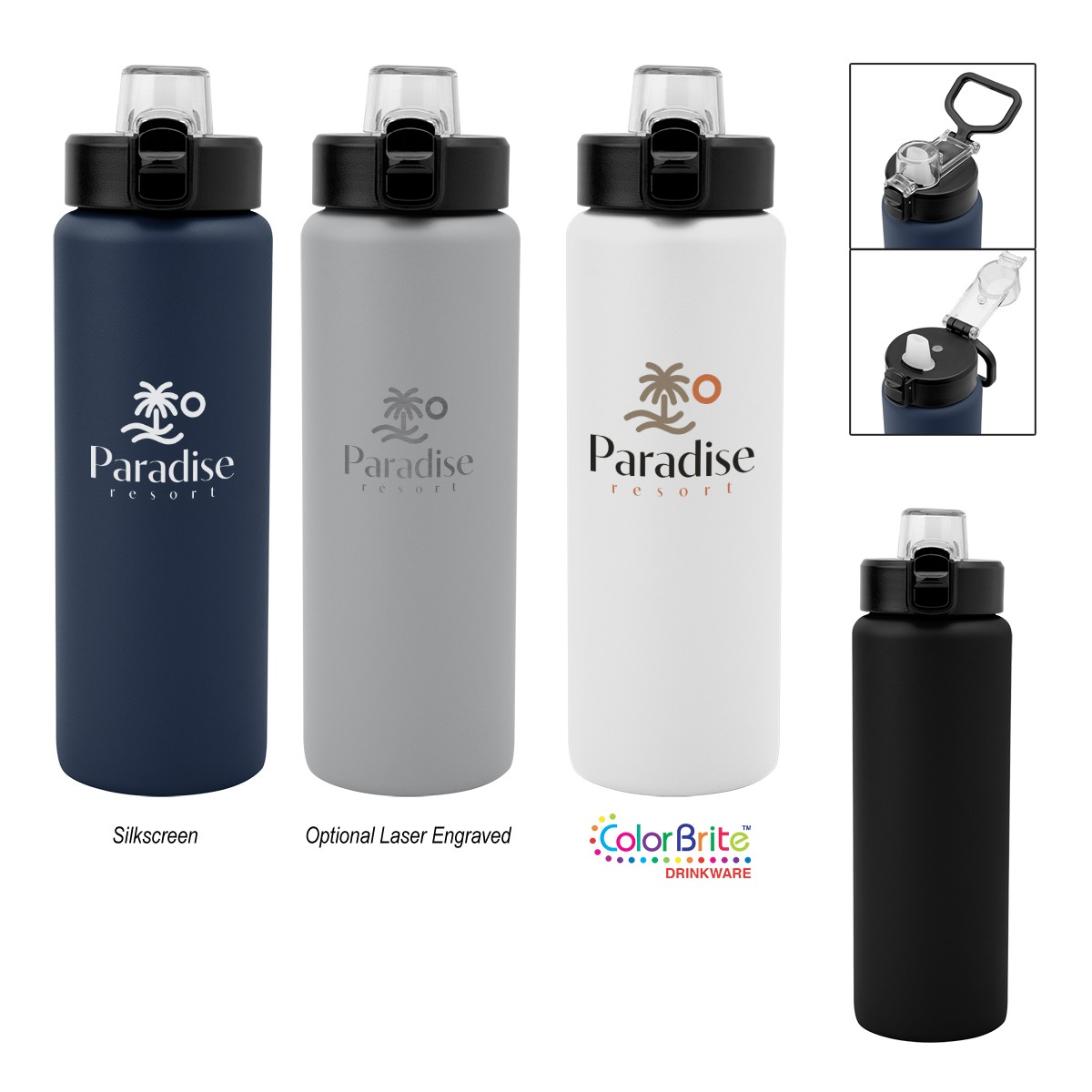 Picture of 30 Oz. Nolan Recycled Single Wall Stainless Steel Bottle