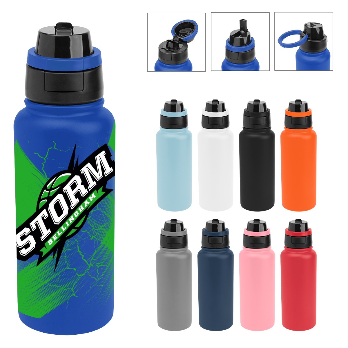 Picture of 32 Oz. Full Color Pop Sip & Chug Recycled Stainless Steel Bottle