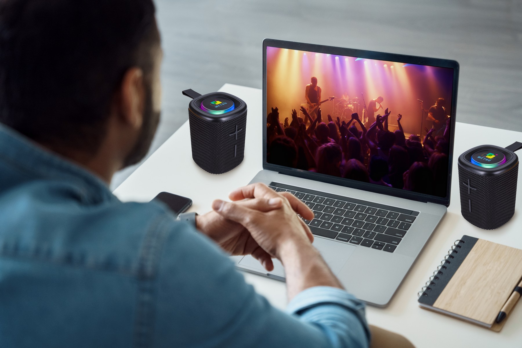 Picture of Koozie® Aqua Glow Water-Resistant Bluetooth® Speaker
