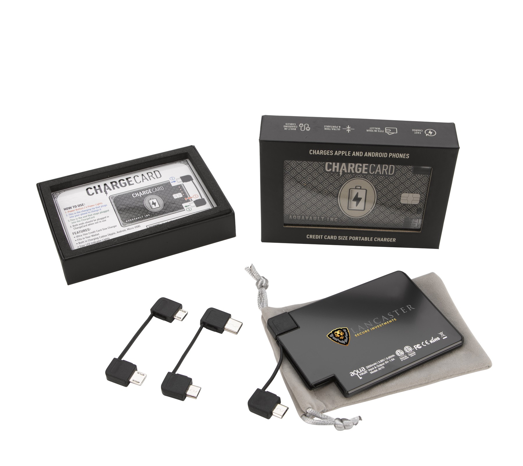 Picture of AquaVault® ChargeCard Power Bank 2,300 mAh