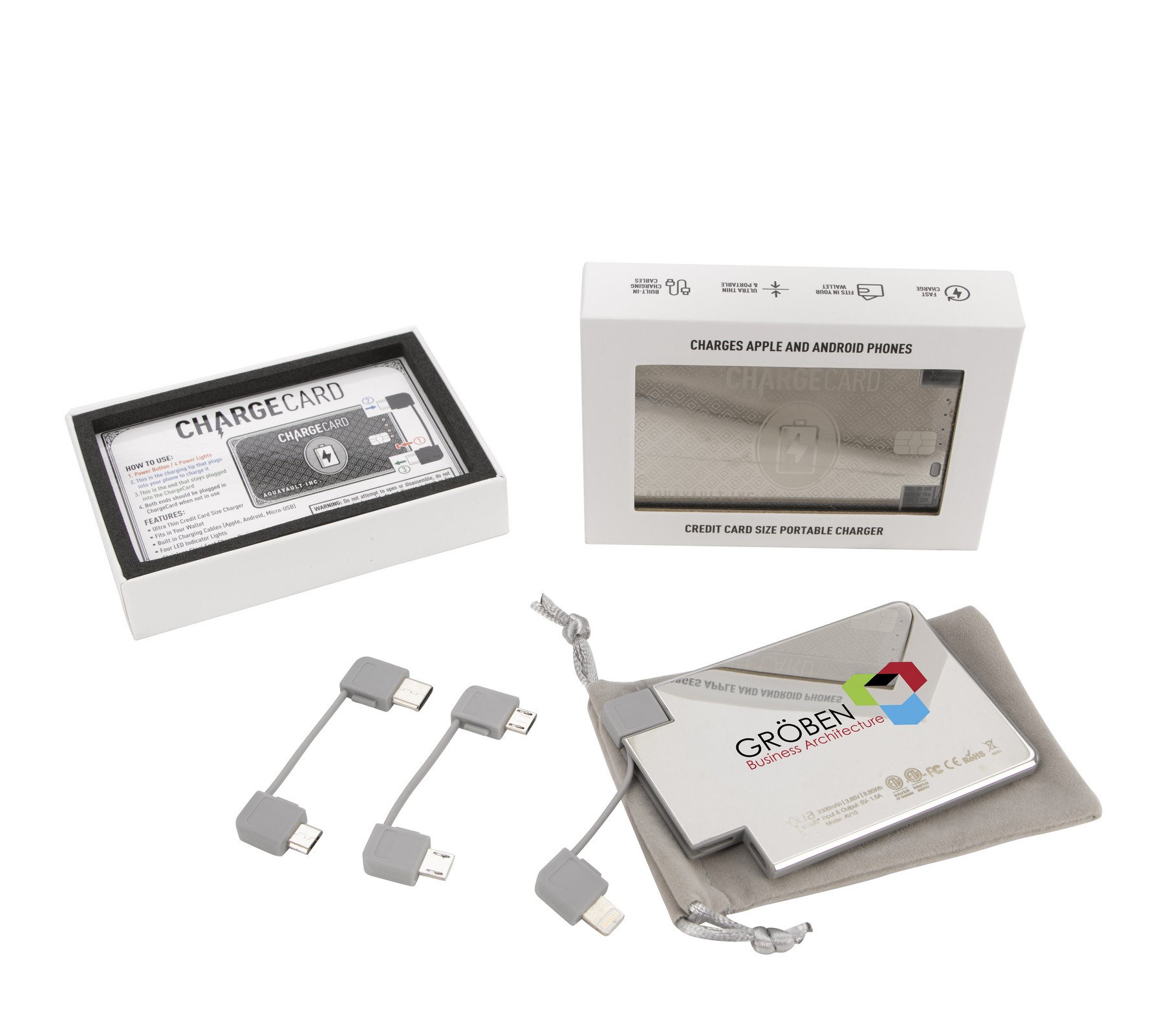 Picture of AquaVault® ChargeCard Power Bank 2,300 mAh
