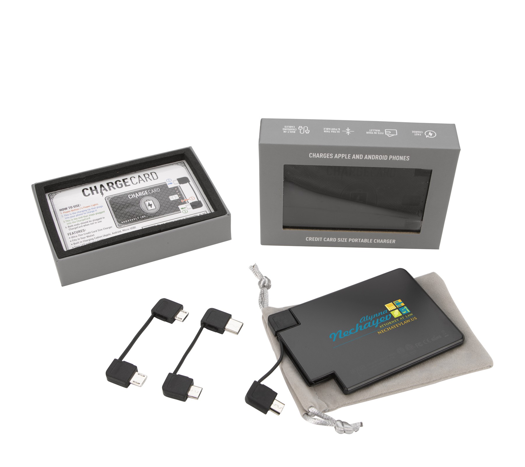 Picture of AquaVault® ChargeCard Power Bank 2,300 mAh