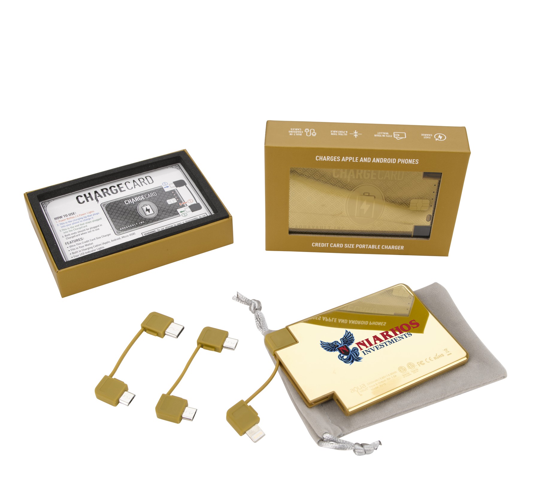 Picture of AquaVault® ChargeCard Power Bank 2,300 mAh