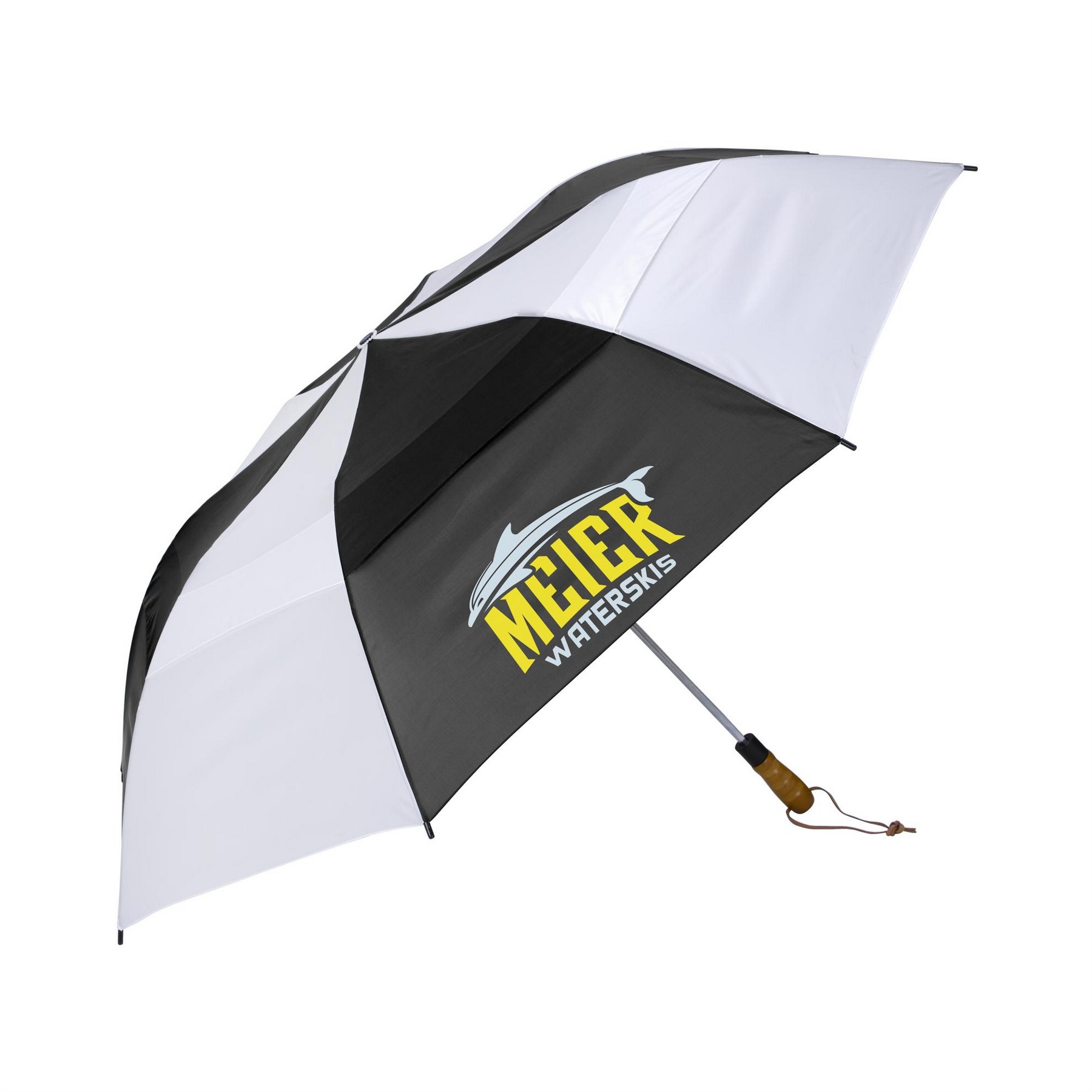 Picture of Shed Rain™ Windjammer® 58" Vented Wooden-Handled Auto-Open Jumbo Compact Umbrella