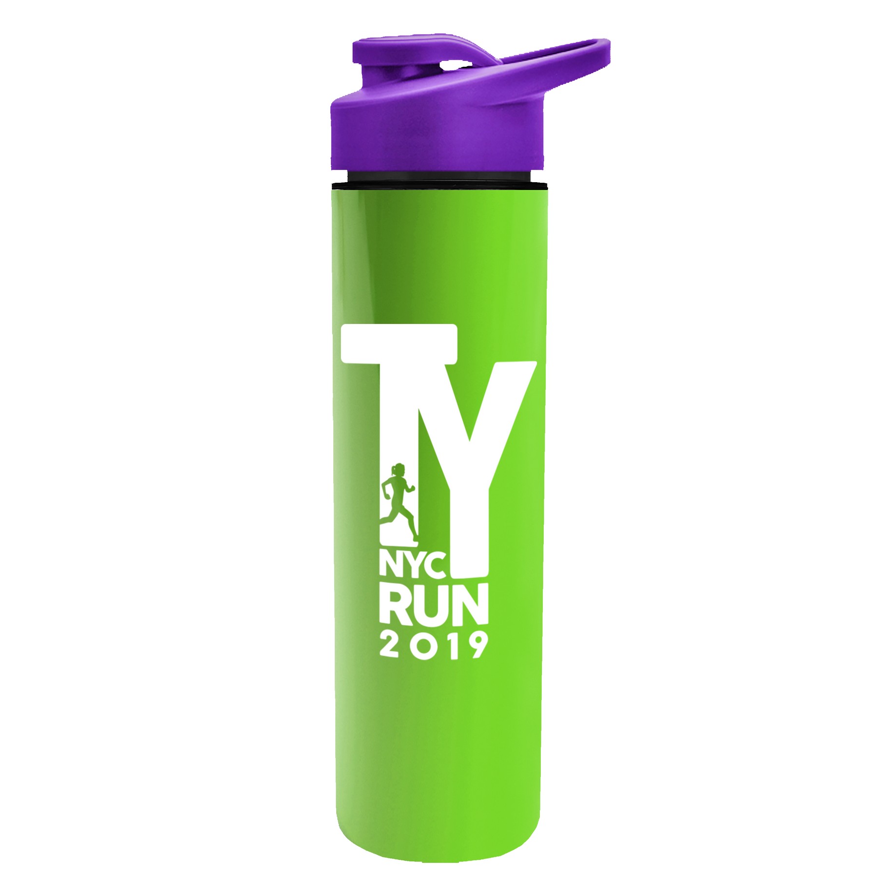 Picture of Garyline® Slim Double-Wall Insulated Bottle with Drink-Thru Lid - 16 oz.