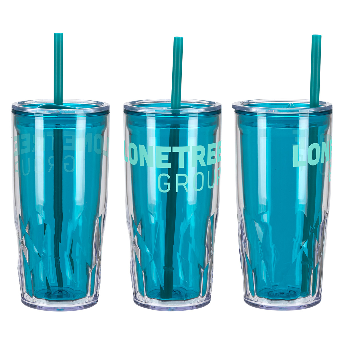 Picture of Luster 16 oz 2-in-1 Recycled Acrylic Straw Tumbler