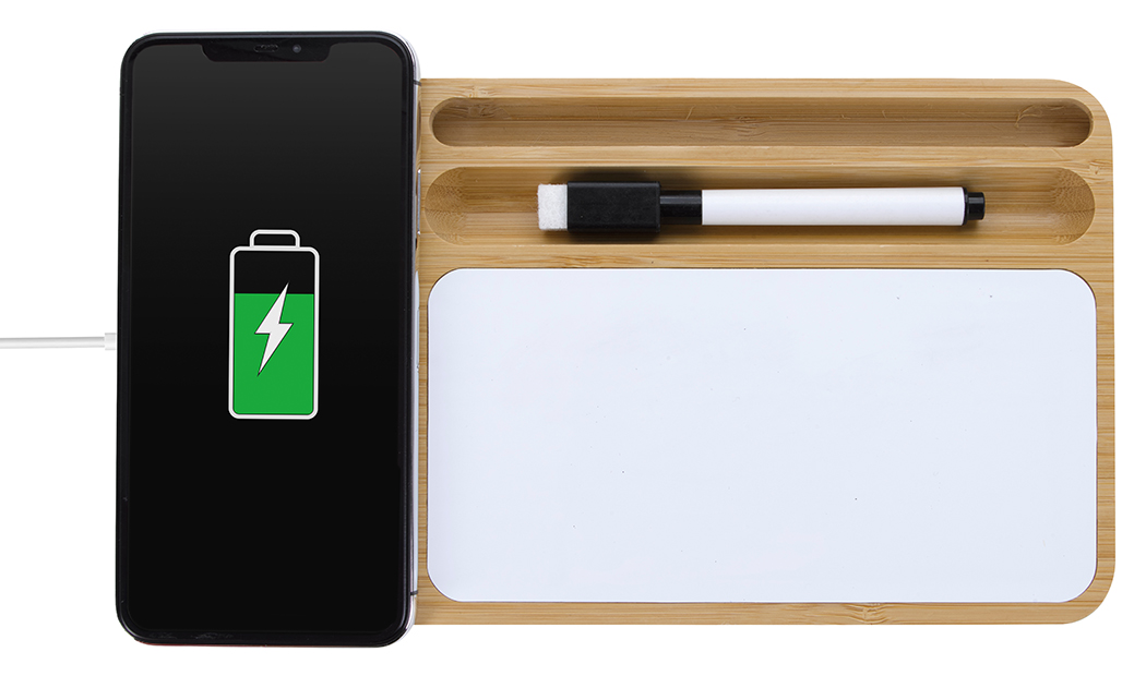 Picture of Bamboo 10W Wireless Charging Base with Dry Erase Board