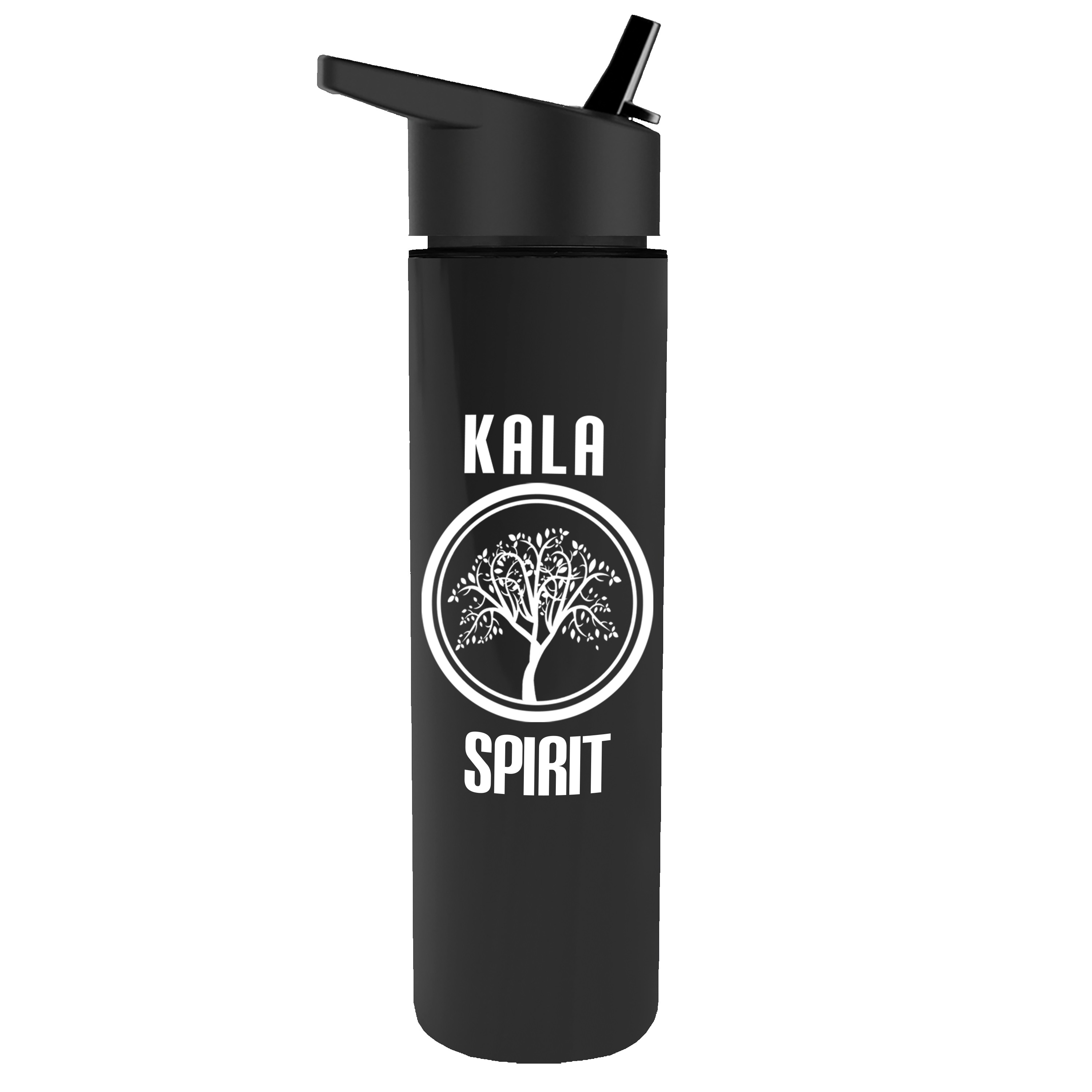 Picture of Garyline® Slim Double-Wall Insulated Bottle with Flip-Straw Lid - 16 oz.