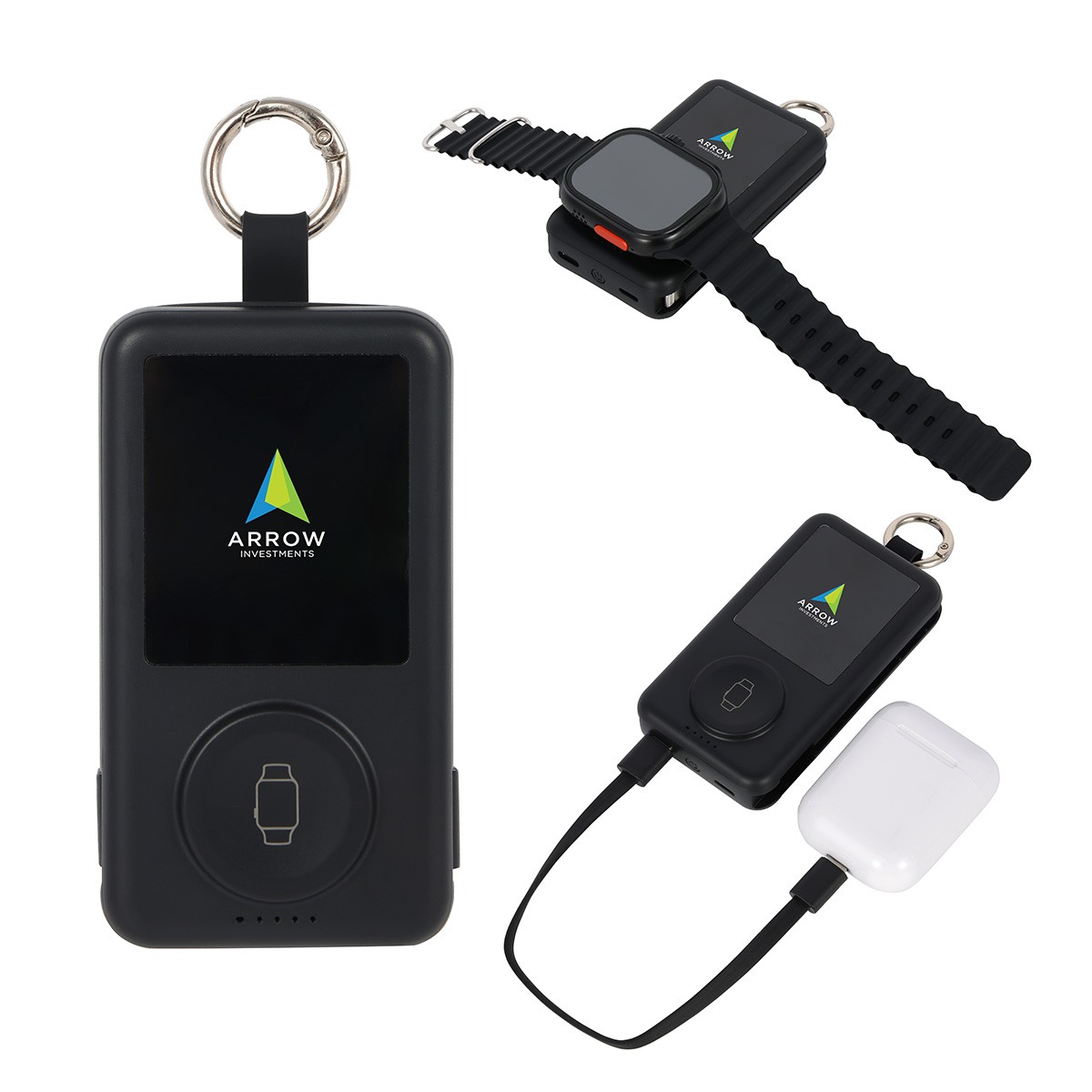 Picture of Charter 6200mAh Light Up Power Bank with Watch Charger & Keyring