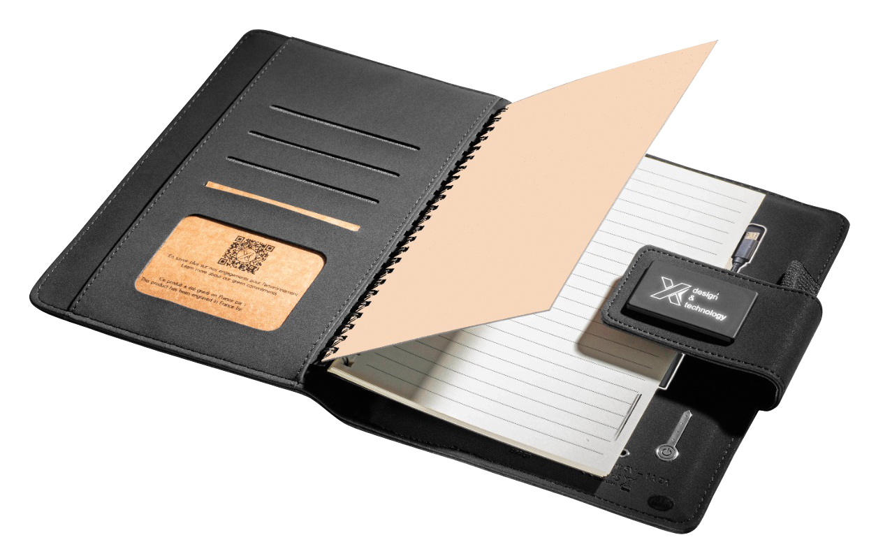Picture of SCX Innovative Design™ Notebook A5 with Power Bank 4000 mAh