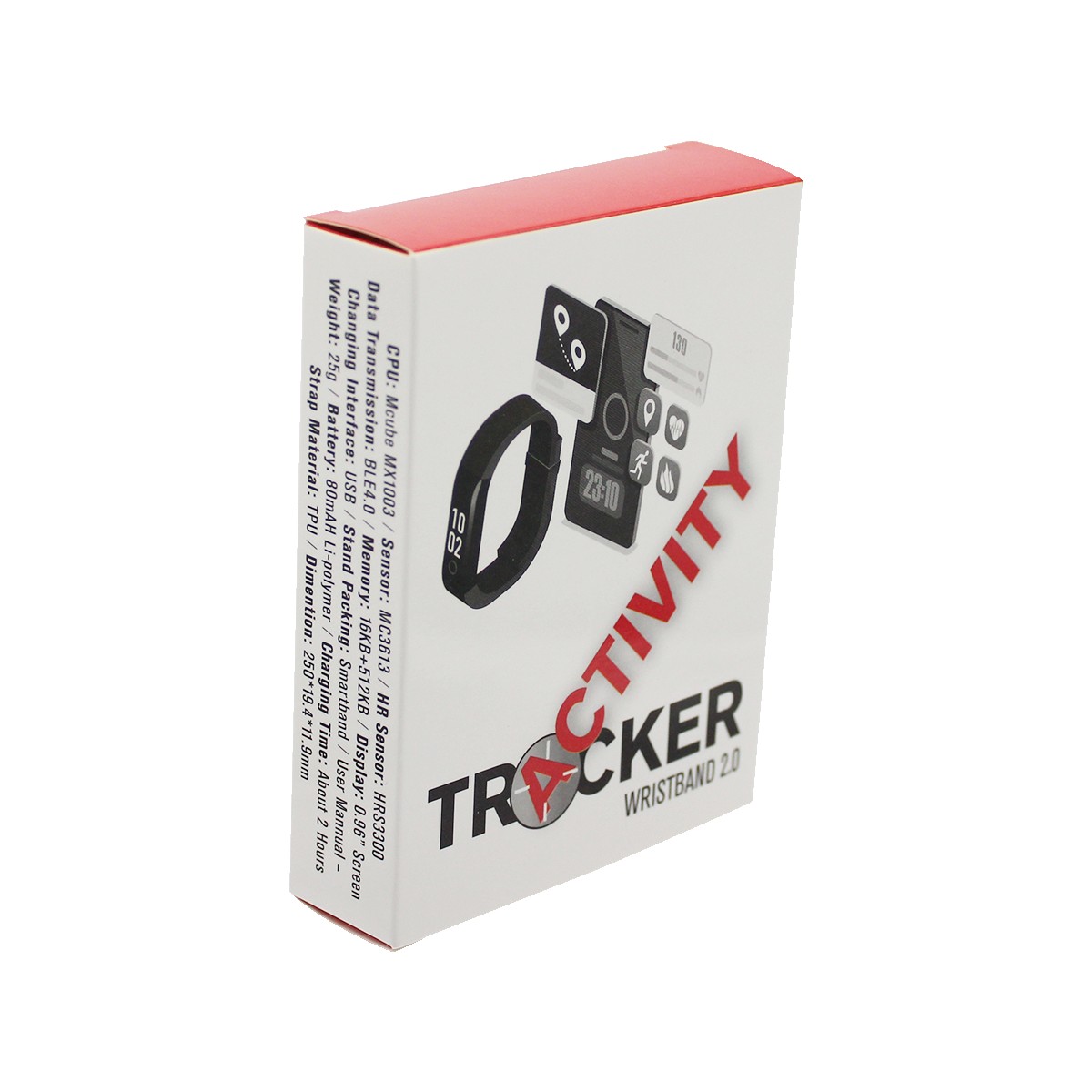 Picture of Activity Tracker Wristband 2.0, Full Color Digital