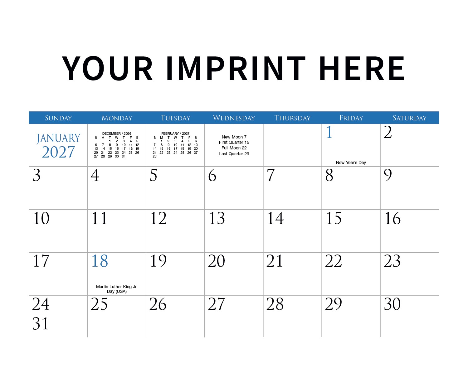 Picture of Triumph® Calendars Small Quantity Custom - Stapled Calendar