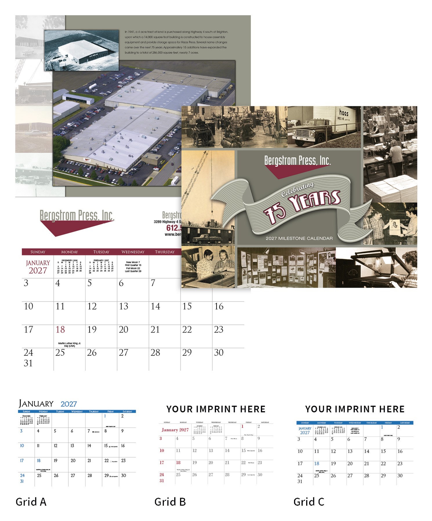Picture of Triumph® Calendars Small Quantity Custom - Stapled Calendar