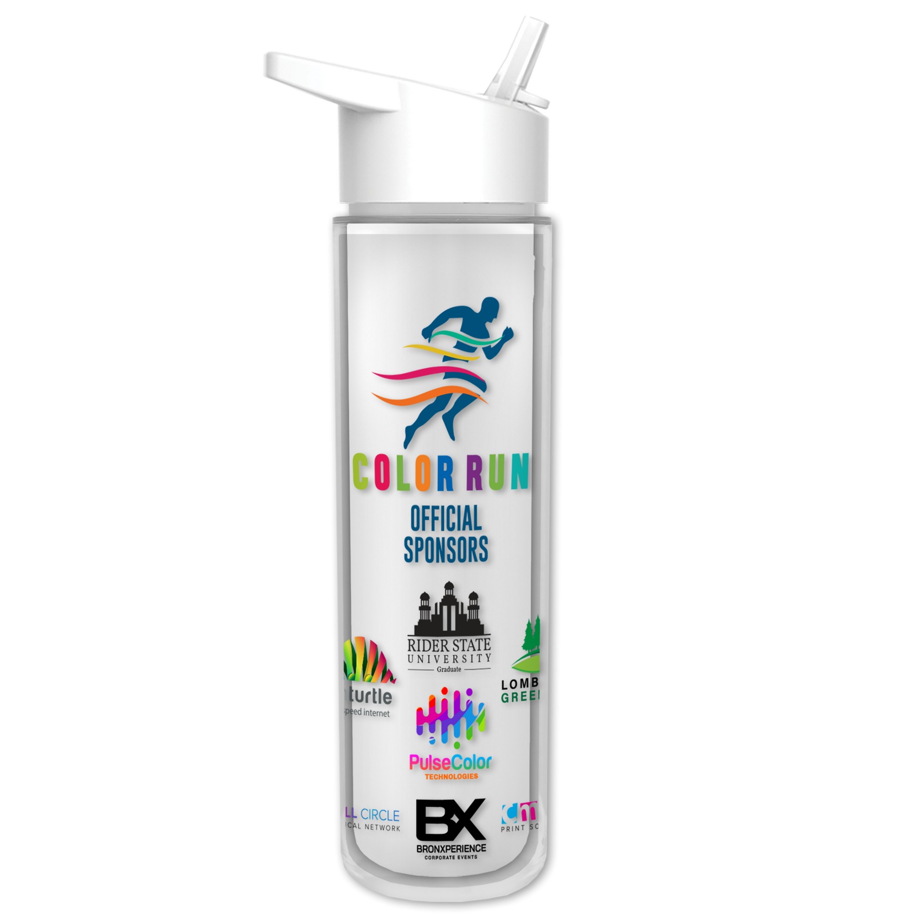 Picture of Garyline® Chiller Insulated Bottle with Flip-Straw Lid and Full-Color Insert - 16 oz.