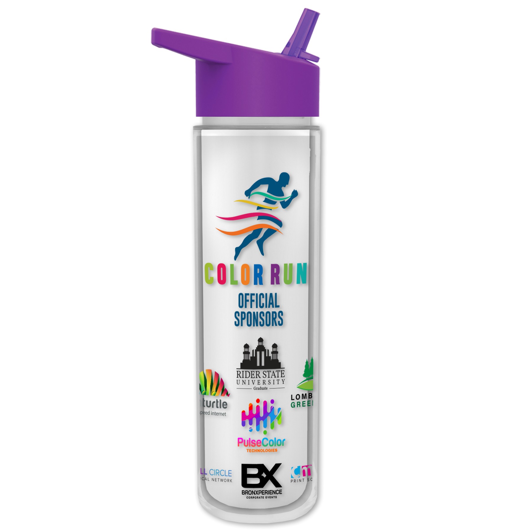 Picture of Garyline® Chiller Insulated Bottle with Flip-Straw Lid and Full-Color Insert - 16 oz.