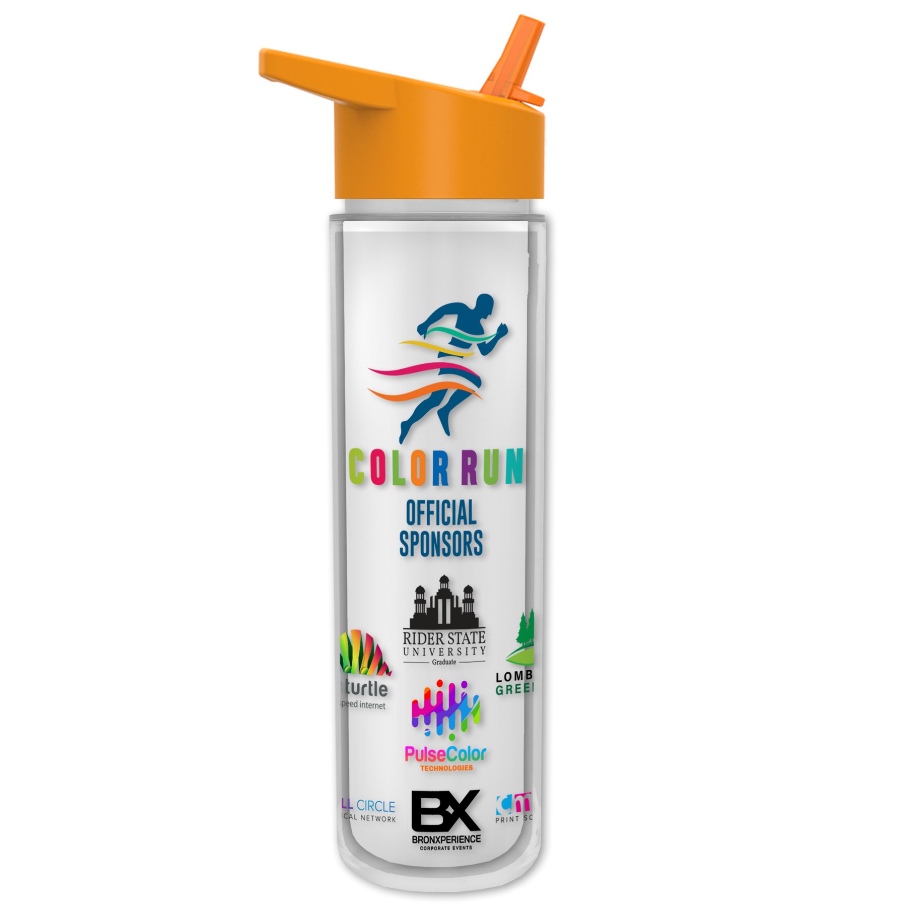 Picture of Garyline® Chiller Insulated Bottle with Flip-Straw Lid and Full-Color Insert - 16 oz.