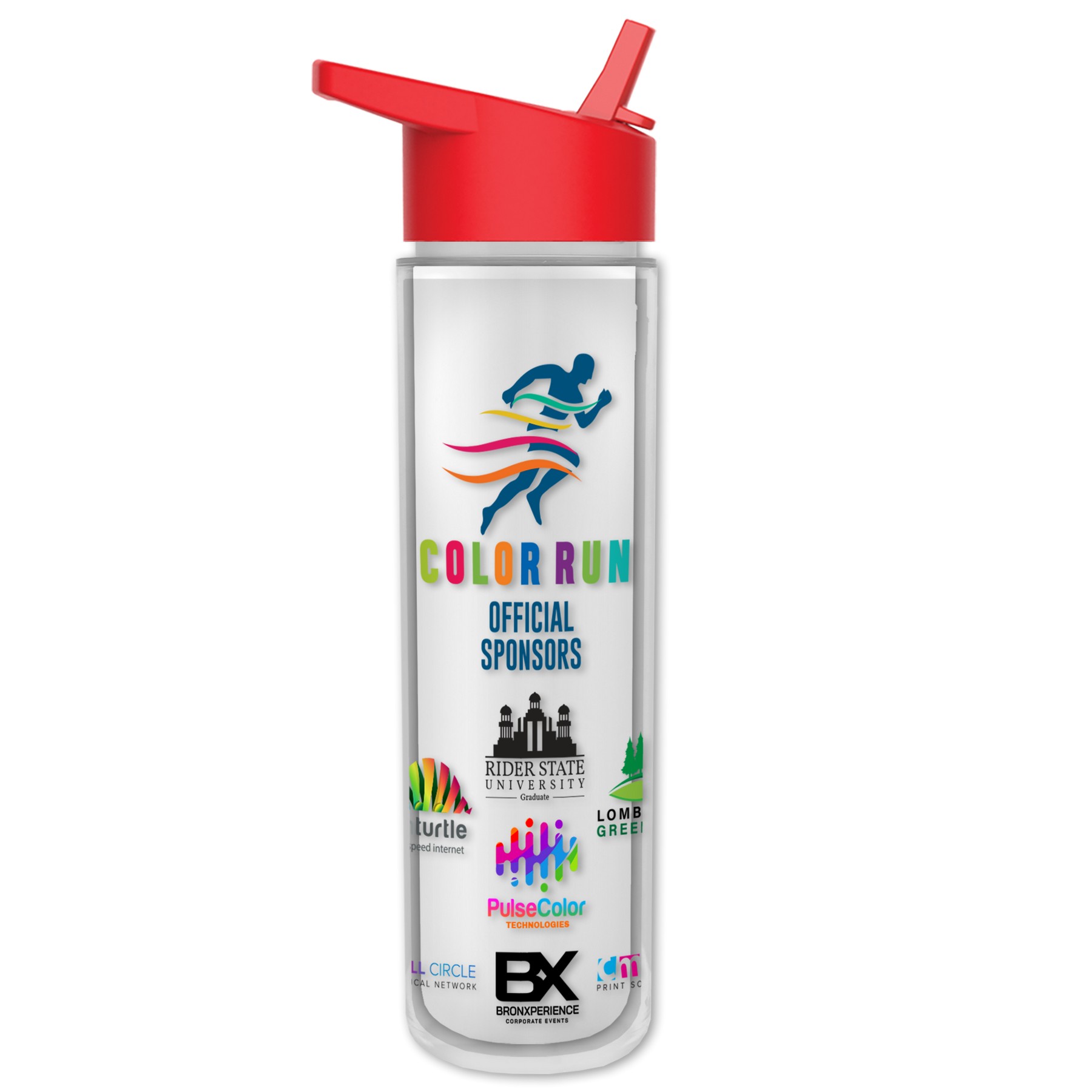 Picture of Garyline® Chiller Insulated Bottle with Flip-Straw Lid and Full-Color Insert - 16 oz.