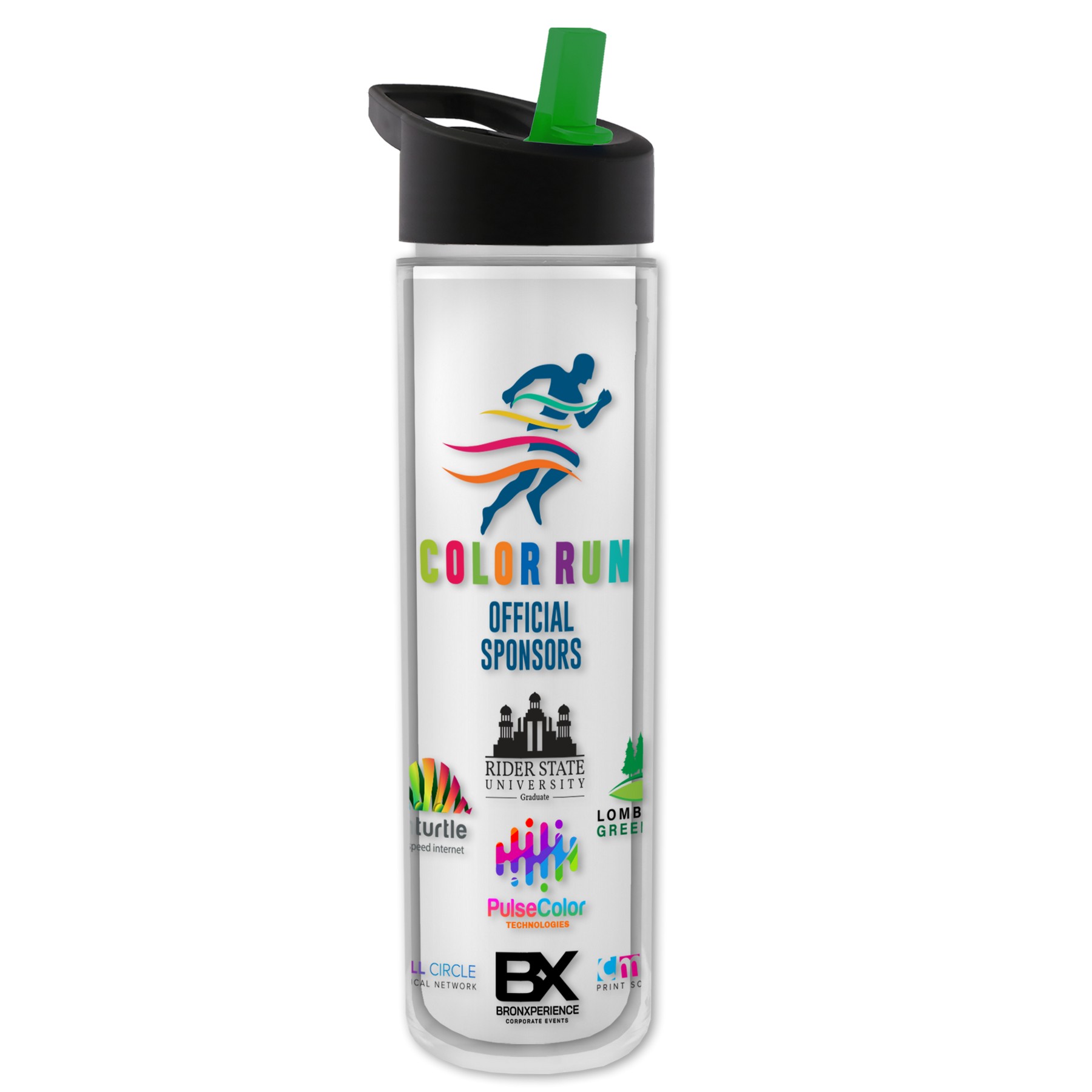 Picture of Garyline® Chiller Insulated Bottle with Flip-Straw Lid and Full-Color Insert - 16 oz.